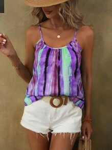 SHEIN VCAY Áo thun họa tiết in khối màu dành cho nữ - Nhiều màu - Xem 3
