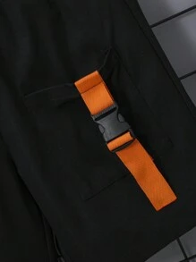 SHEIN Leap Crew Tween Boy 4 件纯色衬衫 & T 恤 & 斜挎包 & Cool Tape 运动短裤 - 彩色 - 查看 7