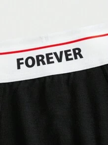 男士3入組字母織帶腰帶平角內褲 - 黑色 - 查看 7