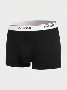 男士3入組字母織帶腰帶平角內褲 - 黑色 - 查看 11