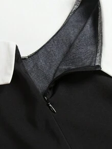 SHEIN LUNE Đầm Plus Size Tương phản ren Dây kéo Hoa Thanh lịch - Nhiều màu - Xem 6