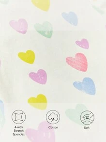 Cozy Pixies 嬰兒女心形印花泡泡袖t恤 - 彩色 - 查看 3