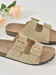 女士時尚平底涼鞋帶扣飾裝飾用品