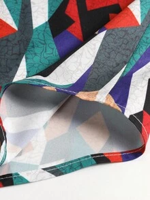 Manfinity RSRT Men Allover Print Shirt & Drawstring Waist Shorts Without Tee - Multicolor - View 5