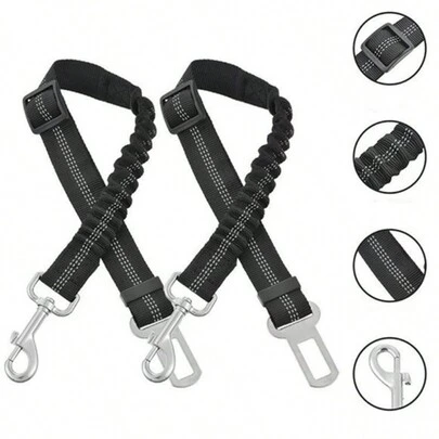PETSIN 1pc Random Color Adjustable Pet Car Belt
