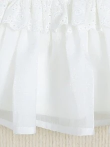 SHEIN Baby Girl Ruffle Trim Peplum Top