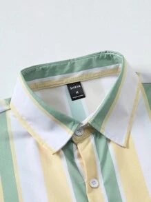 Manfinity Homme Bộ hai mảnh Nam Dây kéo Nút phía trước Sọc Giải trí - Nhiều màu - Xem 3