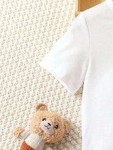 Bộ thời trang bé gái Túi Hoạt hình Lá thư Giải trí - Nhiều màu - Xem 4