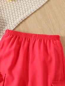 Bộ thời trang bé gái Túi Hoạt hình Lá thư Giải trí - Nhiều màu - Xem 6
