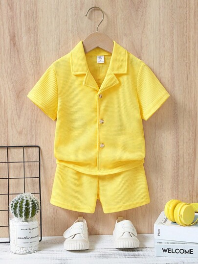 SHEIN 1 pieza Camiseta de manga corta informal con cuello redondo para niño pequeño con estampados de girasol, leopardo y corazón, adecuada para vacaciones de verano