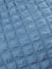 Flirla 大碼素色短款背心 - 淺藍色 - 查看 4