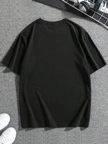 Áo thun & Áo lót Nam Slogan Giải trí - màu đen - Xem 2