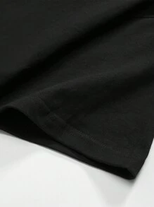 Áo thun & Áo lót Nam Slogan Giải trí - màu đen - Xem 4