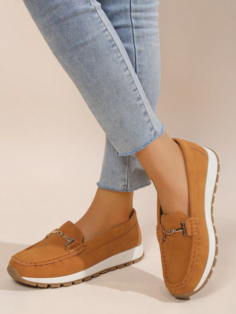 女性金屬裝飾一脚蹬,運動戶外運動鞋