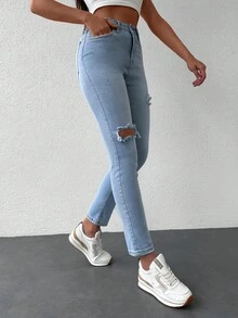 Cottnline Jeans ajustados unicolor