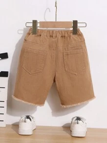 小男童破洞毛邊牛仔短褲