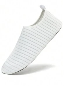 Women's White Stripe Swim Shoes Water Shoes - White - View 3