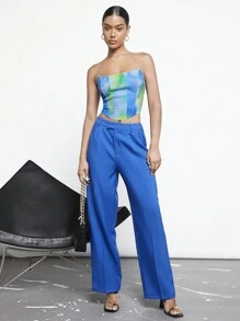 BizChic Nhuộm buộc Bandana Hem Ống ngọn Trang phục làm việc - Nhiều màu - Xem 3