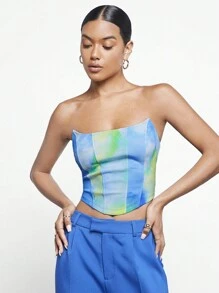 BizChic Nhuộm buộc Bandana Hem Ống ngọn Trang phục làm việc - Nhiều màu - Xem 4