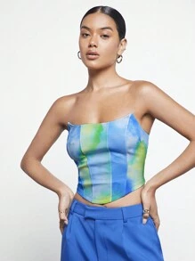 BizChic Nhuộm buộc Bandana Hem Ống ngọn Trang phục làm việc - Nhiều màu - Xem 5