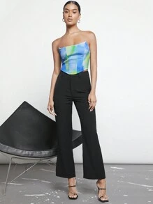 BizChic Nhuộm buộc Bandana Hem Ống ngọn Trang phục làm việc - Nhiều màu - Xem 6