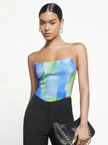 BizChic Nhuộm buộc Bandana Hem Ống ngọn Trang phục làm việc - Nhiều màu - Xem 7