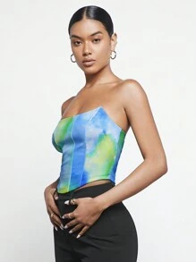 BizChic Nhuộm buộc Bandana Hem Ống ngọn Trang phục làm việc - Nhiều màu - Xem 8