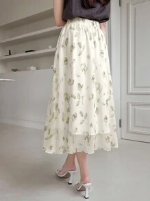 DAZY Váy nữ Hoa Giải trí - Màu be - Xem 2