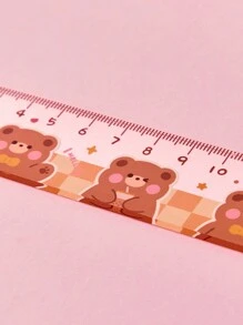 ROMWE Kawaii 2pcs Ruler, Cute Cartoon Bear & Floral Graphic Ruler, School - Multicolor - View 6
