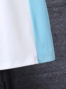 SHEIN Boys Letter Graphic Colourblock Tee - Multicolor - View 6