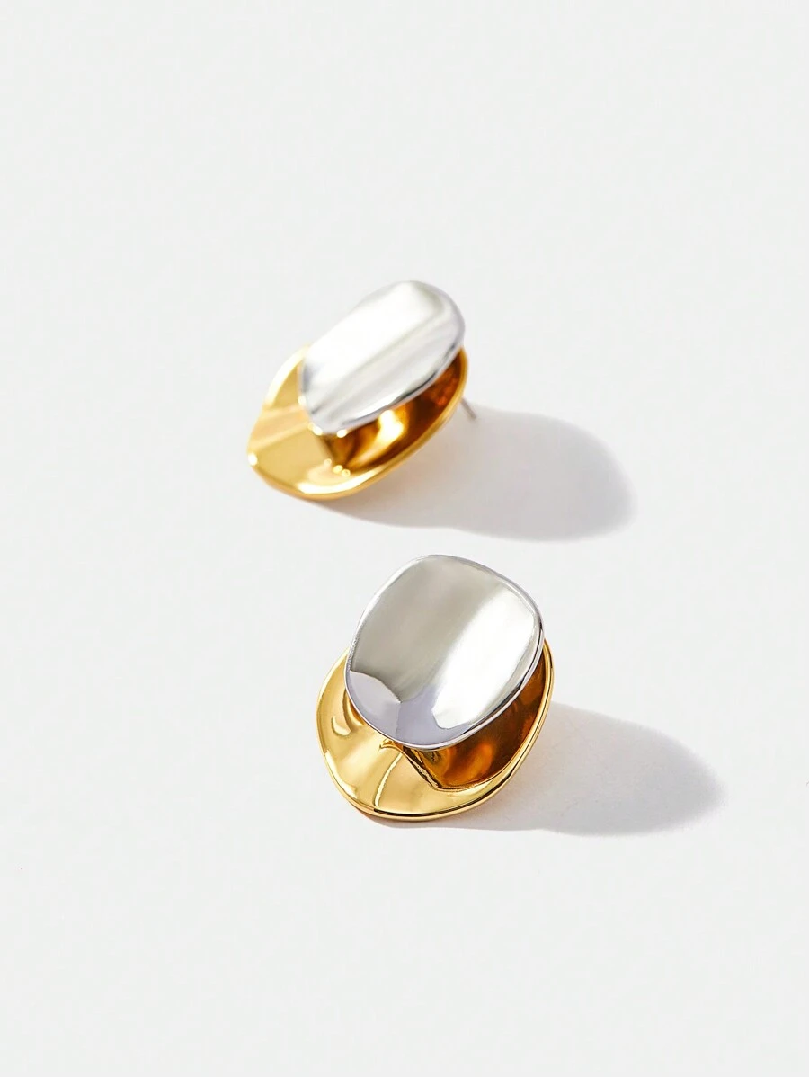 MOTF PREMIUM PENDIENTES REDONDOS ORO PLATA - Multicolor - Ver 1