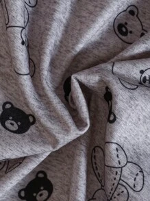 Đứa bé trai Đồ họa Hoạt hình Áo thun & quần - Xám - Xem 4