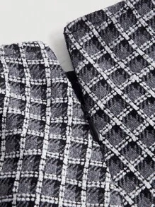 SHEIN MOD Plaid Print Pleated Skirt - Multicolor - View 3