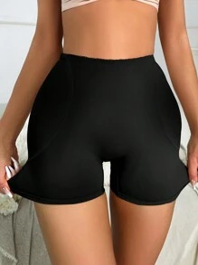 Women's Black High Stretch Casual Comfy Shapewear Shorts Underwear - Black - View 4