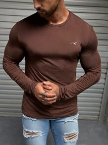 Manfinity VCAY Men Birds Print Tee - Chocolate Brown - View 4