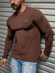 Manfinity VCAY Men Birds Print Tee - Chocolate Brown - View 1