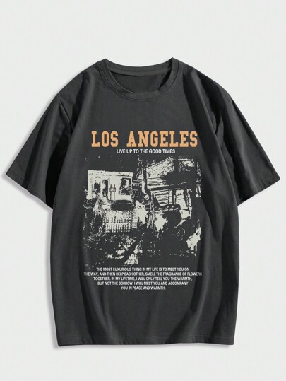 Street Life Men Slogan Graphic Tee, School