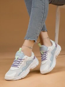 Women's Outdoor Low-Top Lightweight Breathable Fashion Casual Athletic Sneakers, Suitable For Spring, Summer, Autumn And Winter