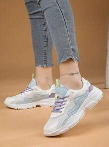Women's Outdoor Low-Top Lightweight Breathable Fashion Casual Athletic Sneakers, Suitable For Spring, Summer, Autumn And Winter