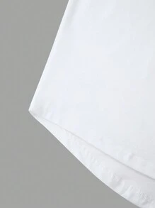 Manfinity Homme Nam In chim Hem cao thấp Áo thun - trắng - Xem 3