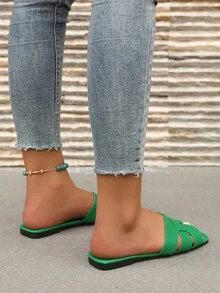 Dép bệt Nữ - màu xanh lá - Xem 3