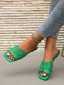 Dép bệt Nữ - màu xanh lá - Xem 5