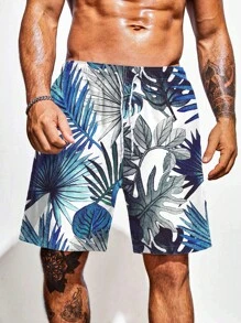 Surfspeed 男士熱帶圖案腰部抽繩泳褲 - 彩色 - 查看 1