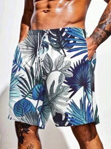 Surfspeed 男士熱帶圖案腰部抽繩泳褲 - 彩色 - 查看 4