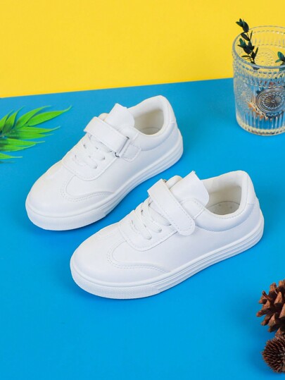 Boys Minimalist Hook-and-loop Fastener Skate Shoes For Outdoor