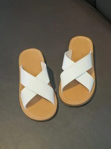 女孩交叉拖鞋適用於戶外