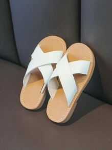 女孩交叉拖鞋適用於戶外