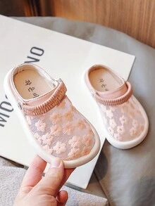 Chicas Zapatillas con bordado floral para verano - Rosa - Ver 1