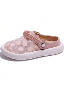 Chicas Zapatillas con bordado floral para verano - Rosa - Ver 3