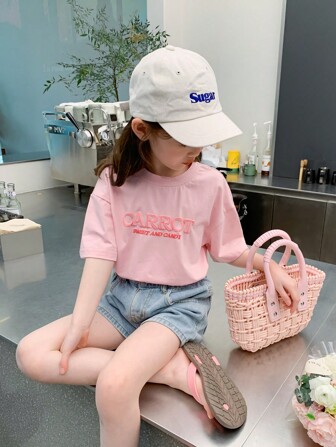 zosee Tshirty i Kamizelki dla Dziewczynek Litera Casual